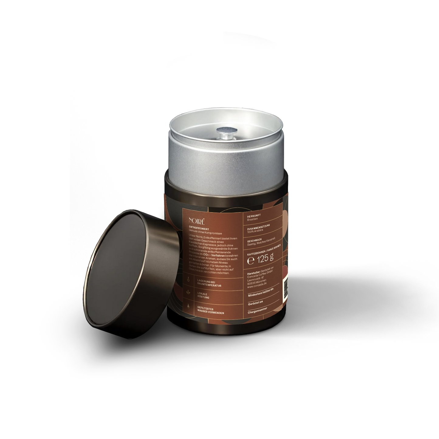Entkoffeinierte Kaffeebohnen 